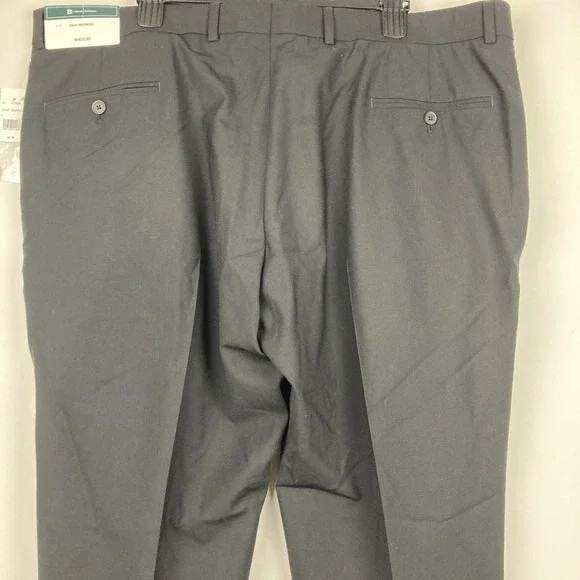 Brooks Brothers Mens Classic fit Dress Pants 42W 30L Black Solid Stretch Wool - Picture 8 of 8